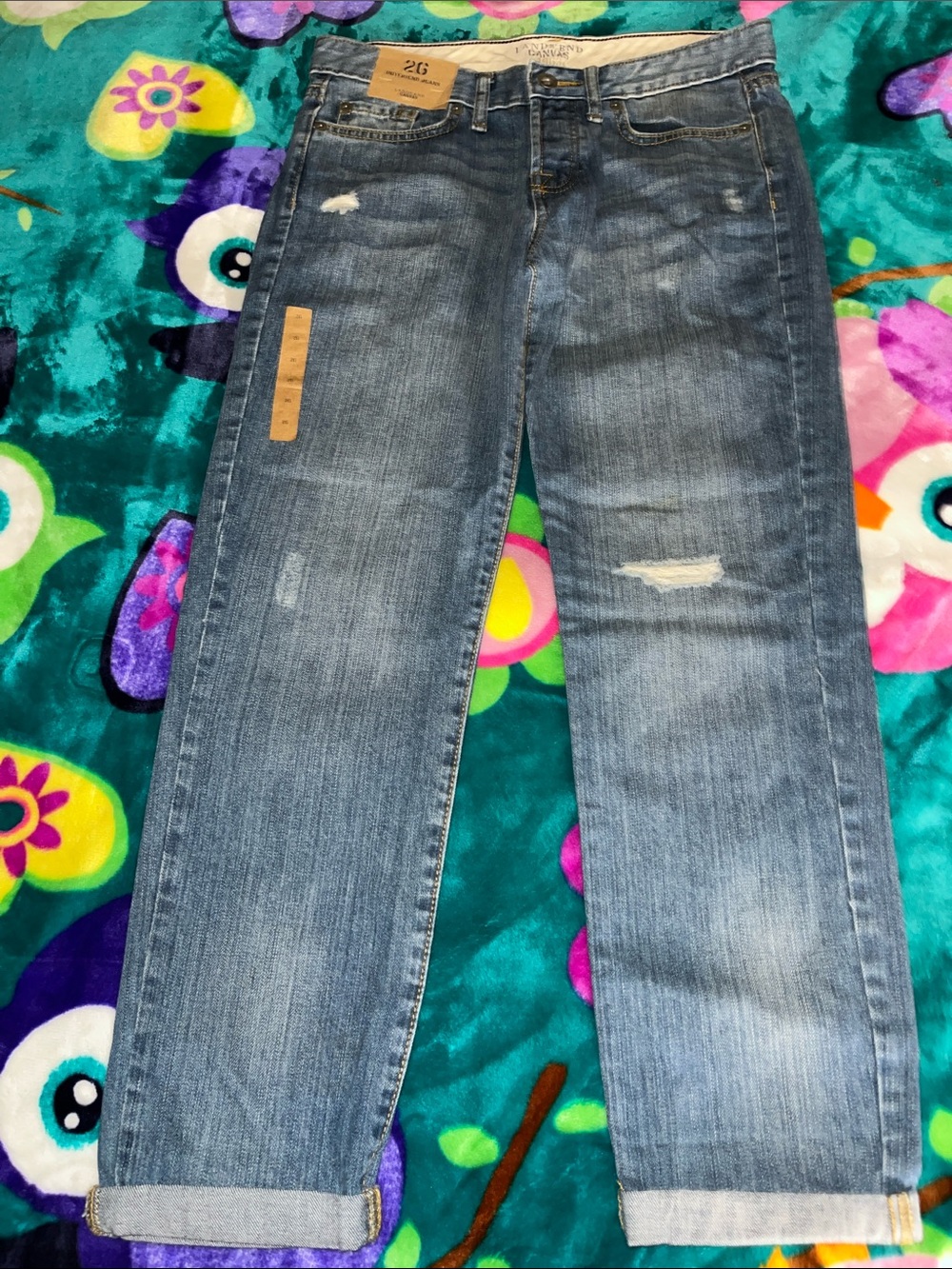 Lands' End Light Blue Boyfriend Jeans